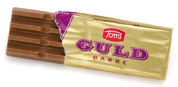 Toms Guld Barre i produktion fordi indkøberen mente at kakaoprisen så høj som Unyttige Historiefacts